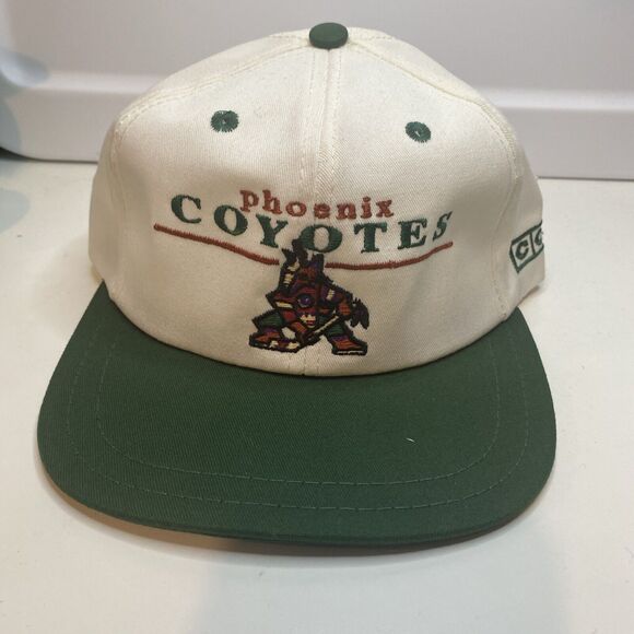 New Vintage Phoenix Coyotes #1 Apparel CCM NHL Snapback Hat Made In Canada - Picture 1 of 10